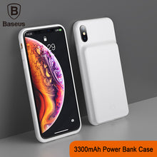 Load image into Gallery viewer, Baseus 3300mAh Power Bank Case Charging For iPhone X/XS XR XS Max Battery Case Charger Case Power Bank Charger Case Mobile Phone