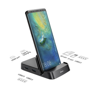 Baseus USB Type C HUB Docking Station For Samsung S10 S9 Dex Pad Station USB-C to HDMI Dock Power Adapter For Huawei P30 P20 Pro